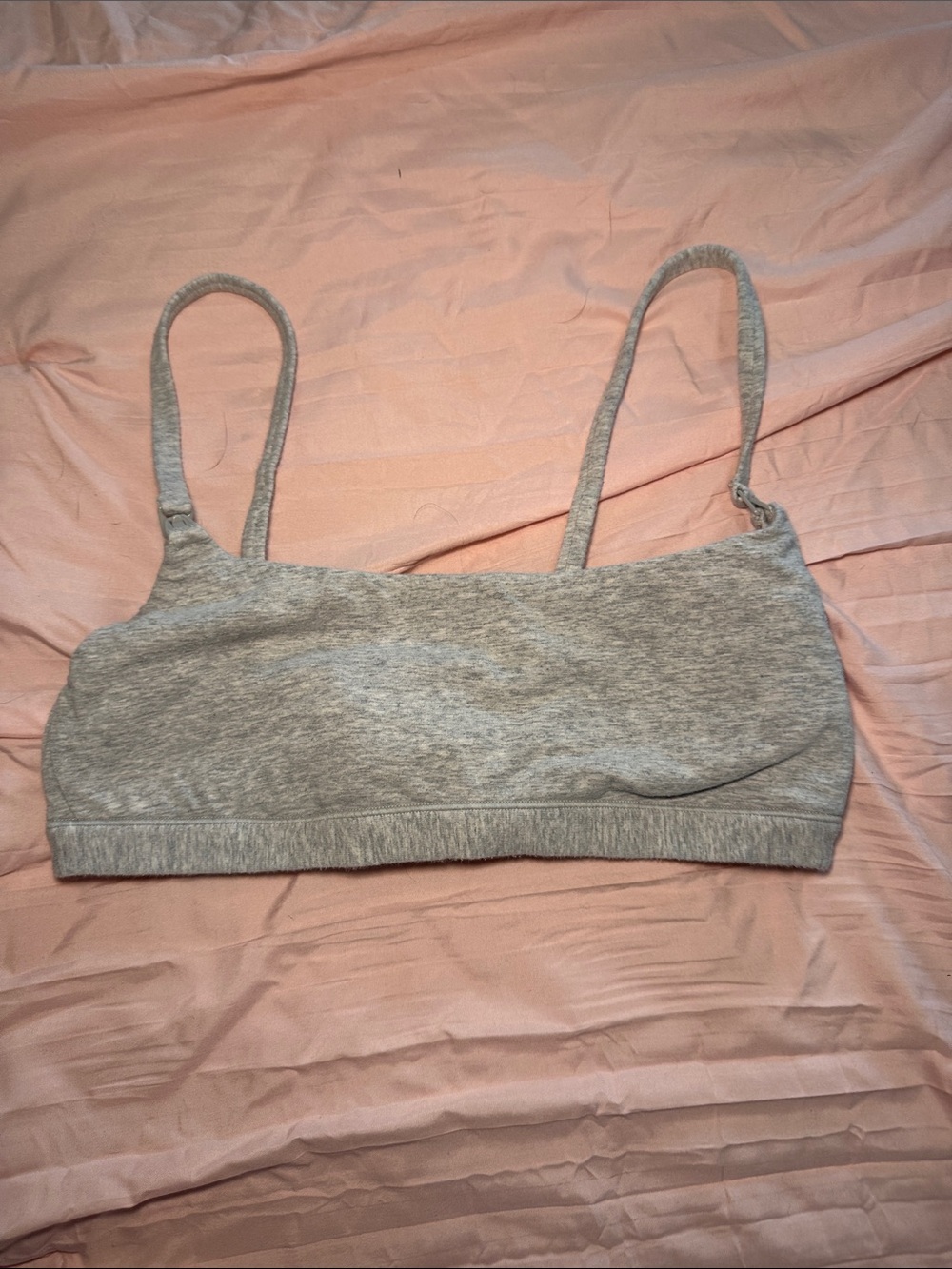 SKIMS Nursing Bra in Heather Grey